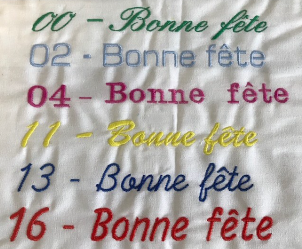 Broderie texte